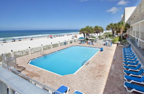 Large pool directly on the Gulf at Beachside Resort in Panama City Beach FL 