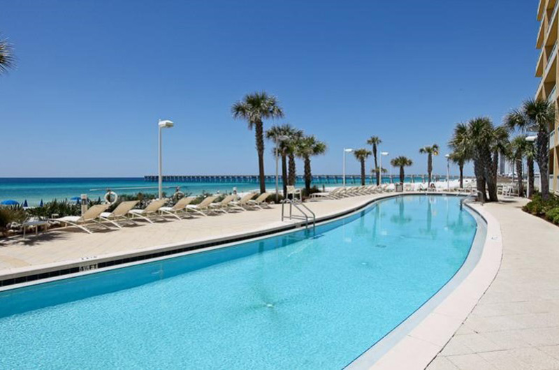 Take a dip in the refreshing pool at Calypso in Panama City Beach Florida