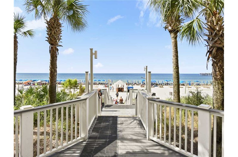Delightful and easy access directly to the beach from Calypso in Panama City Beach FL
