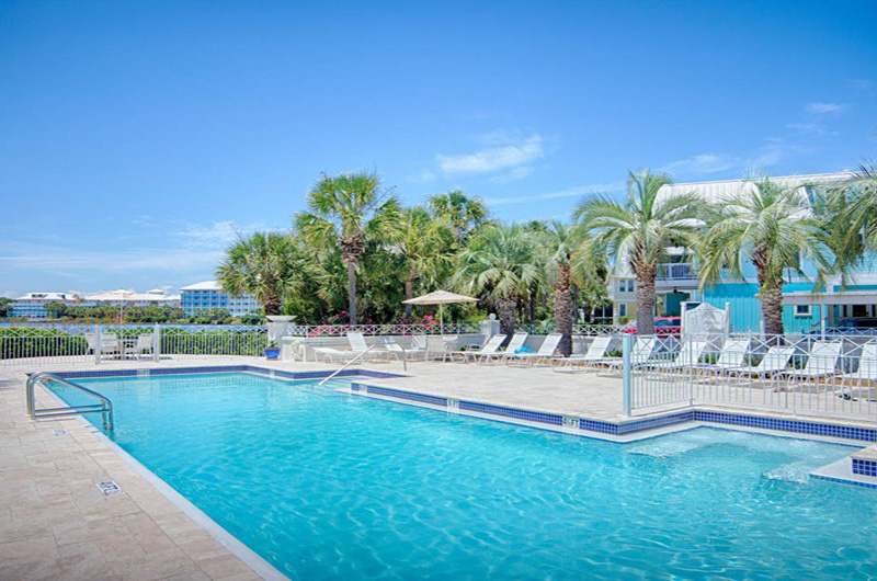 Lovely pool area at Carillon Condominiums in Panama City Beach FL