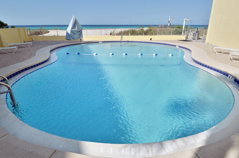 Pool faced the Gulf at Continental Condominiums in Panama City Beach Florida