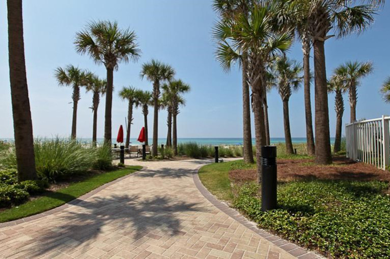 Nice walk to the beach and Gulf from Grand Panama Beach Resort in Panama City Beach FL