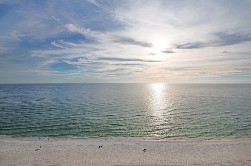 stunning view of the Gulf from Gulf Crest Condominiums in Panama City Beach Florida