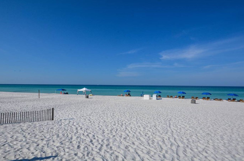 White sand and blue water right out your door at Largo Mar in Panama City Beach FL