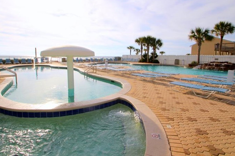 The kids will have a blast in the splash pool at Majestic Beach Resort in Panama City Beach FL