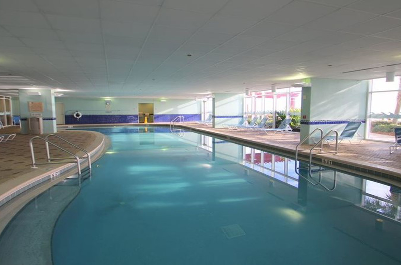 Spend time in the indoor pool all year long at Majestic Beach Resort in Panama City Beach FL