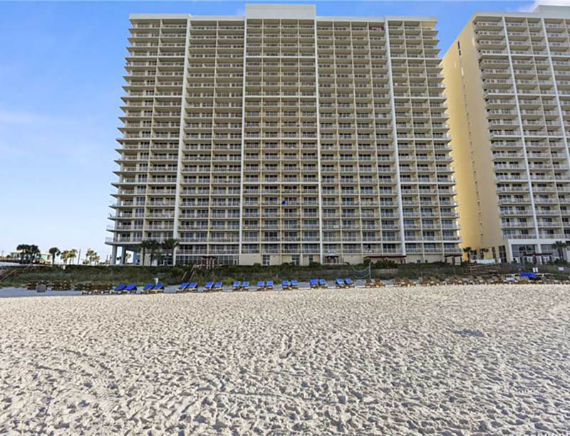 You will be directly beachfront at Majestic Beach Resort in Panama City Beach FL