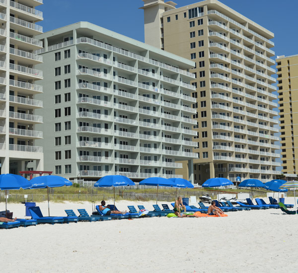 Beach front view of Marisol in Panama City Beach FL