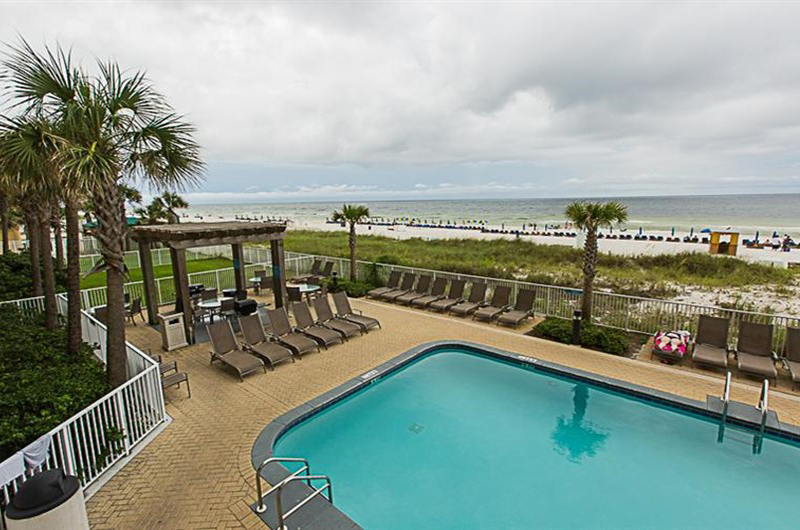 Lovely pool area at Ocean Villa in Panama City Beach FL