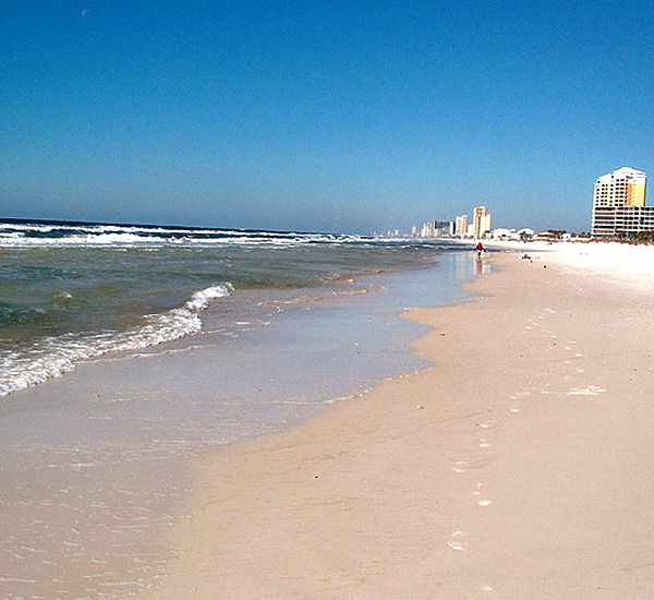 On the beach at Pelican Walk Panama City