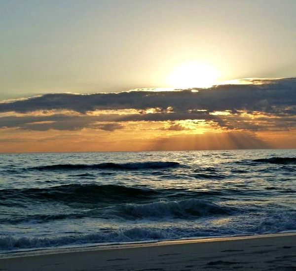 Cloudy Gulf sunset at Pelican Walk Panama City