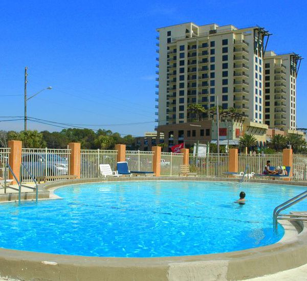 View of the pool at Seahaven Beach Hotel in Panama City Beach Florida