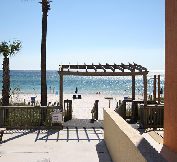 Beach access at Seahaven Beach Hotel in Panama City Beach Florida