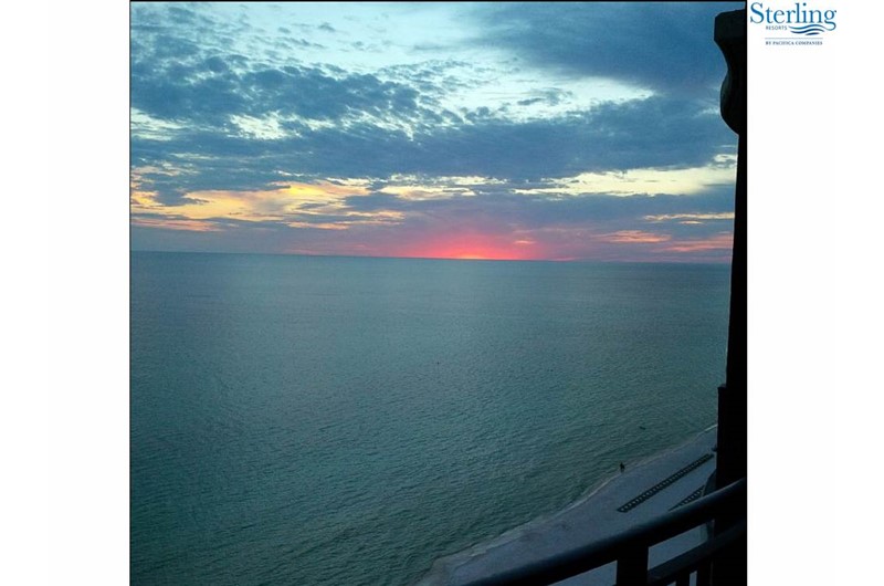 Amazing sunsets from your balcony at Sterling Breeze in Panama City Beach Florida