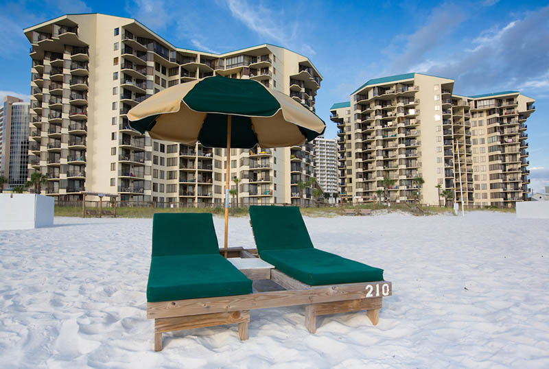 Walk right out of your unit and on to the sand at Sunbird Beach Resort in Panama City Beach Florida