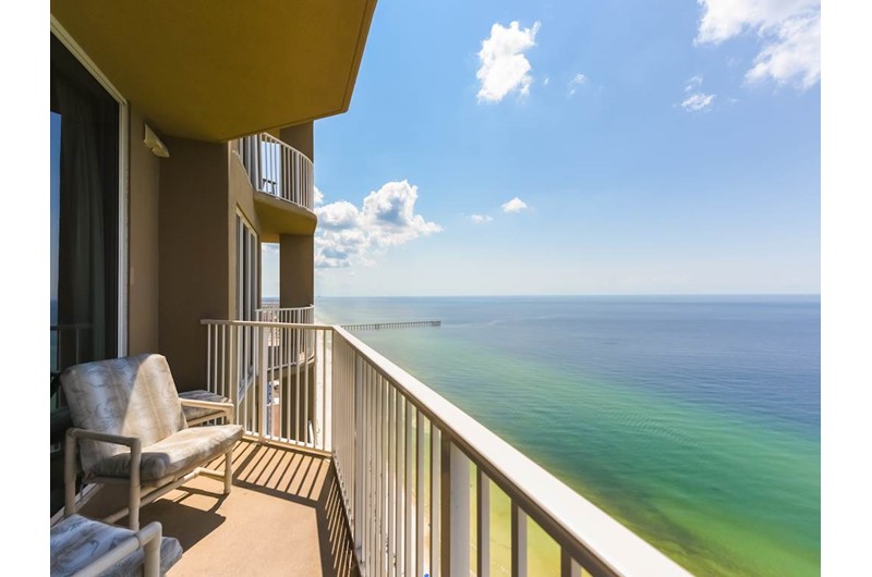 Every condo faces the Gulf and has a private balcony with magnificent sweeping views at Tidewater Beach Resort in Panama City Beach Florida