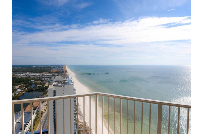 See for miles from the corner balcony at Tidewater Beach Resort in Panama City Beach Florida