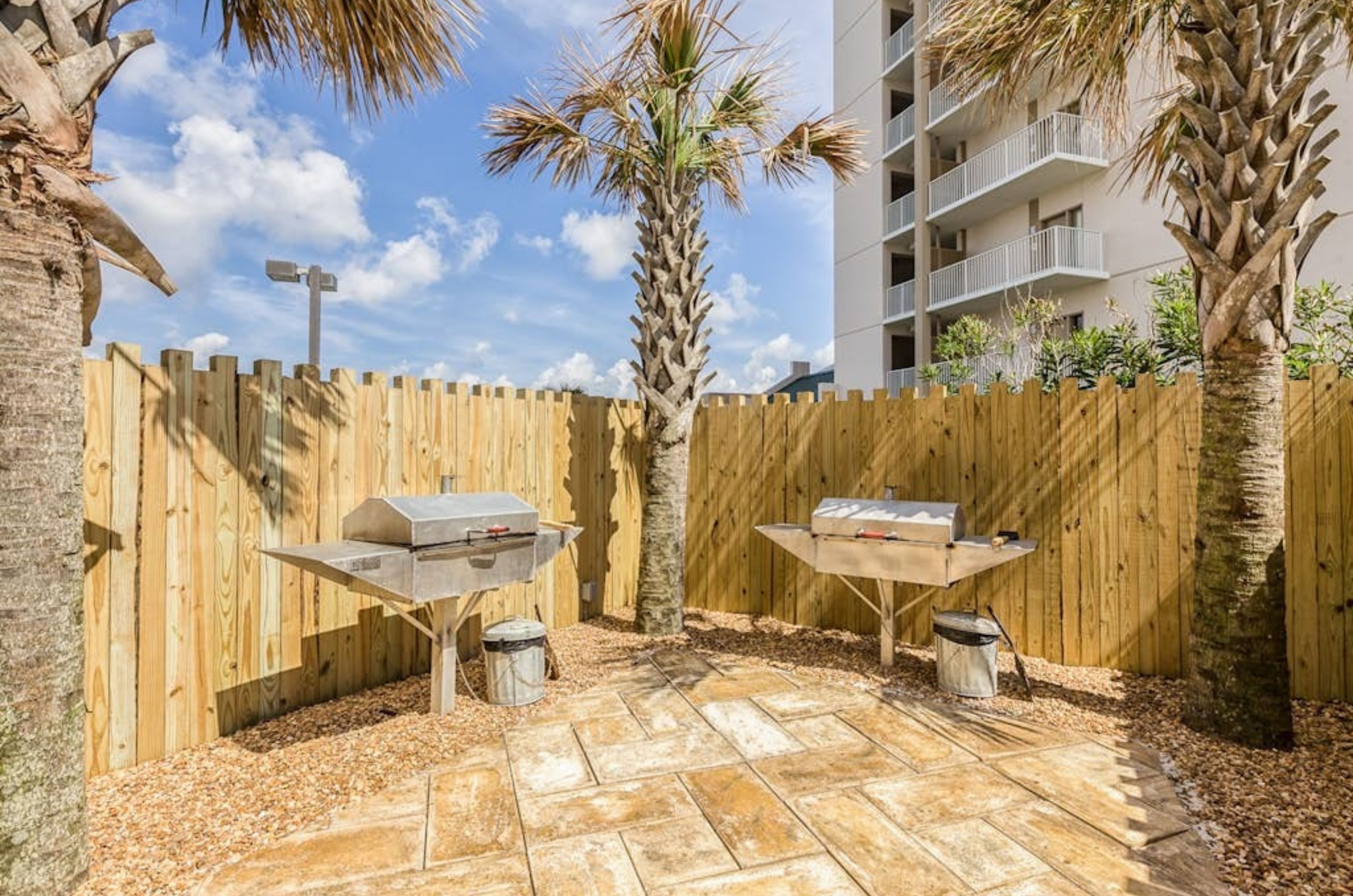 Outdoor barbecue grills at Pelican Pointe in Orange Beach Alabama 