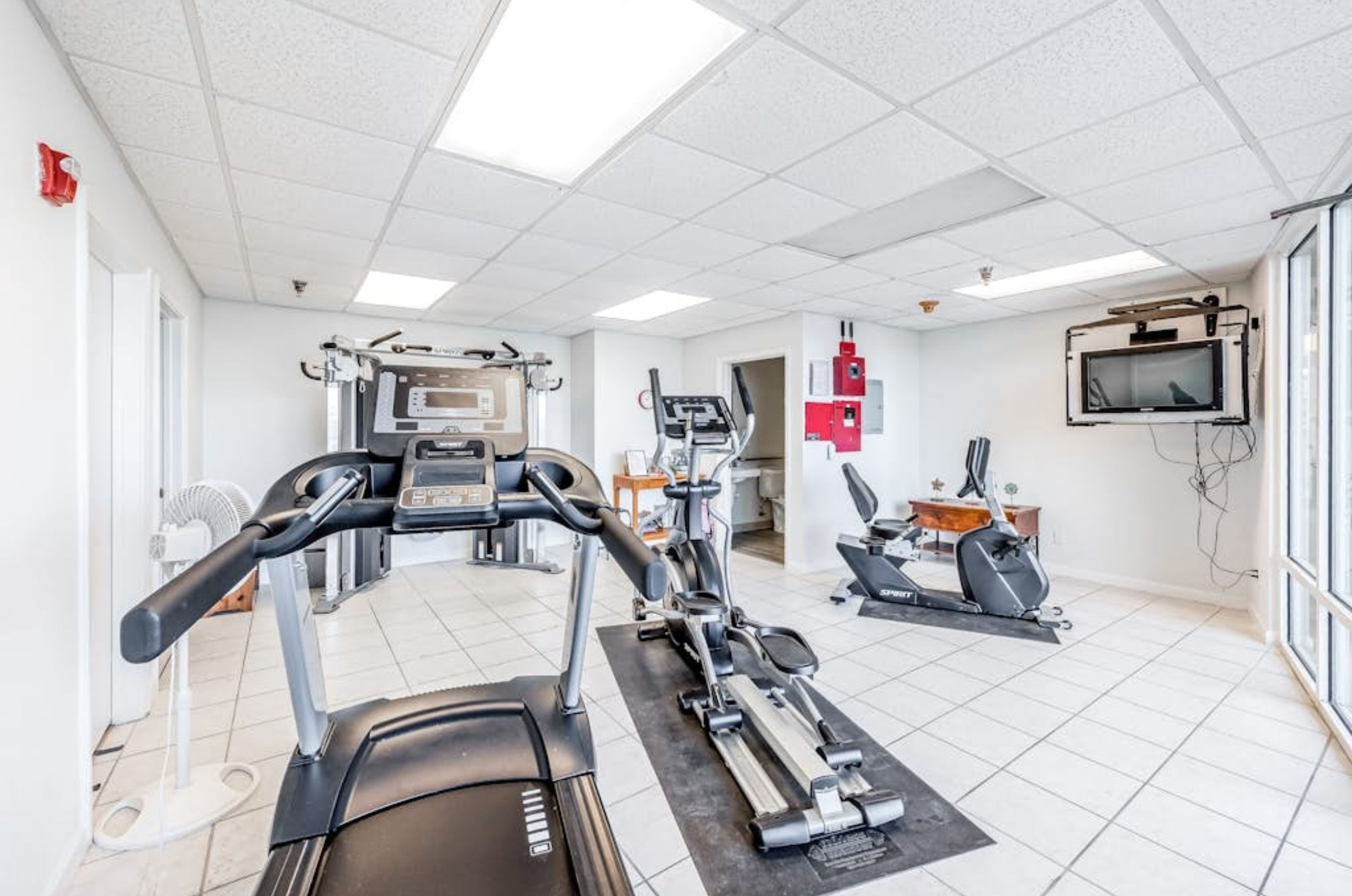 The on-site fitness center at Perdido Skye