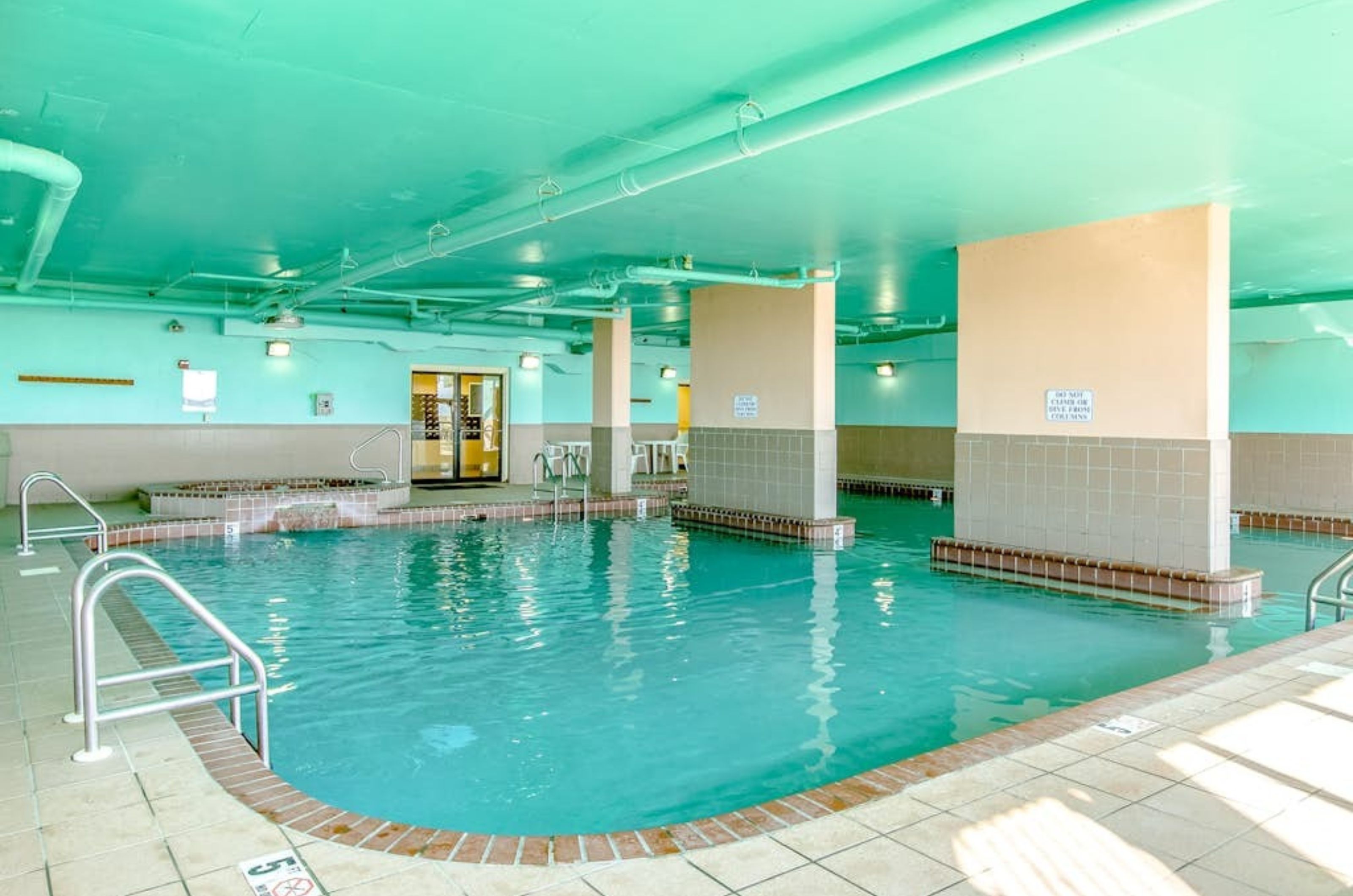 The indoor swimming pool at Phoenix VI in Orange Beach Alabama