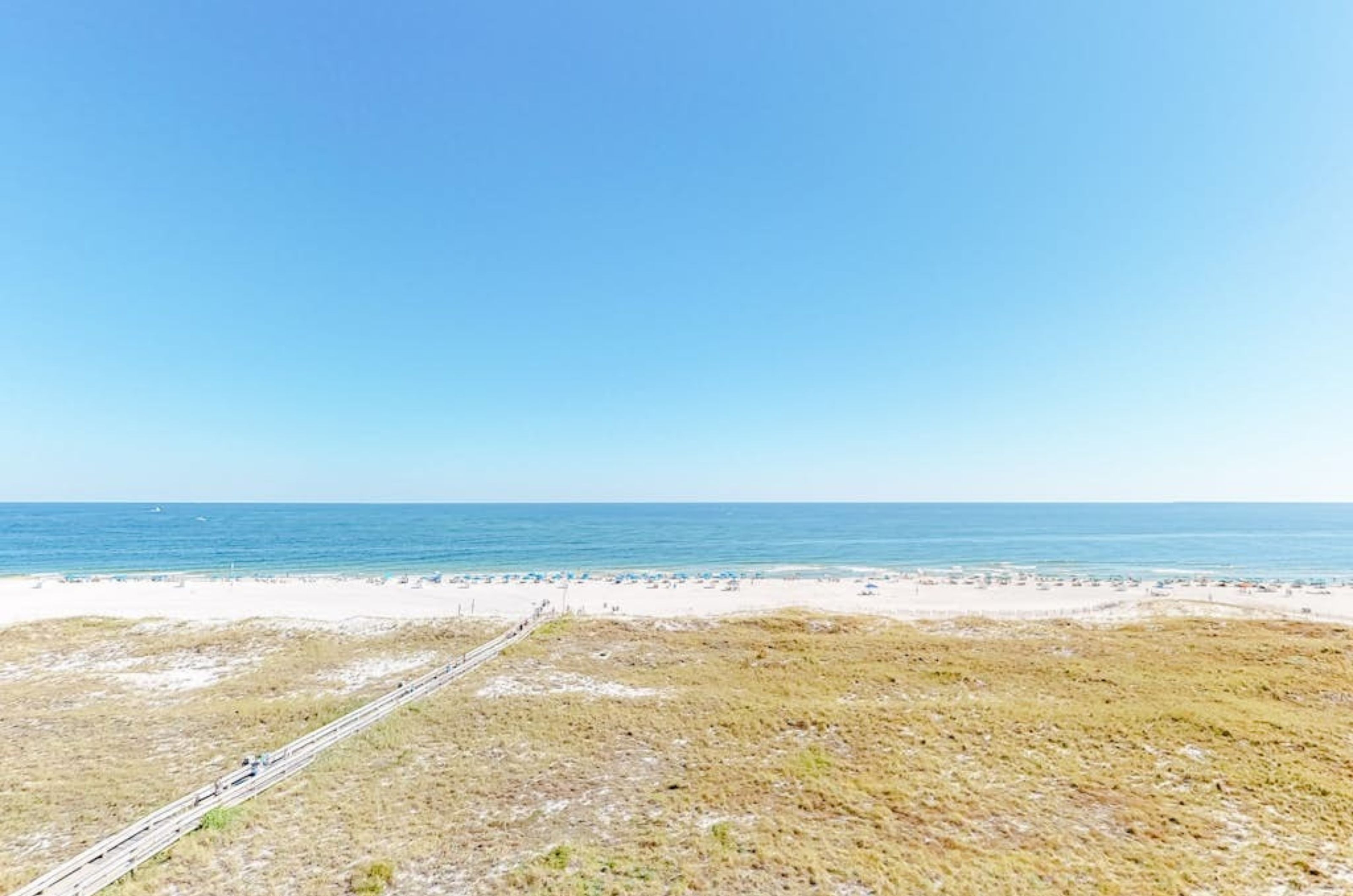 View of the Gulf from a private balcony at Phoenix VII in Orange Beach Alabama 