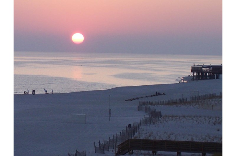 View incredible sunsets from your balcony at Royal Palms in Gulf Shores AL