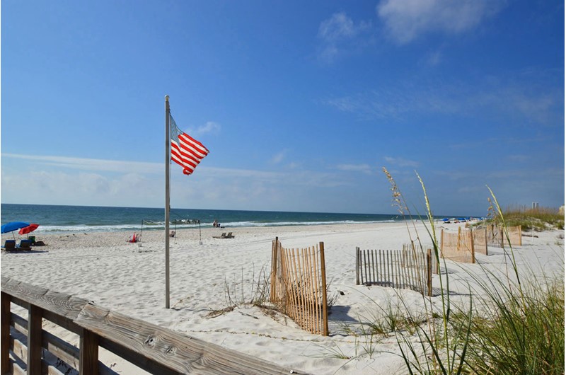 The beach is gorgeous at Royal Palms in Gulf Shores AL