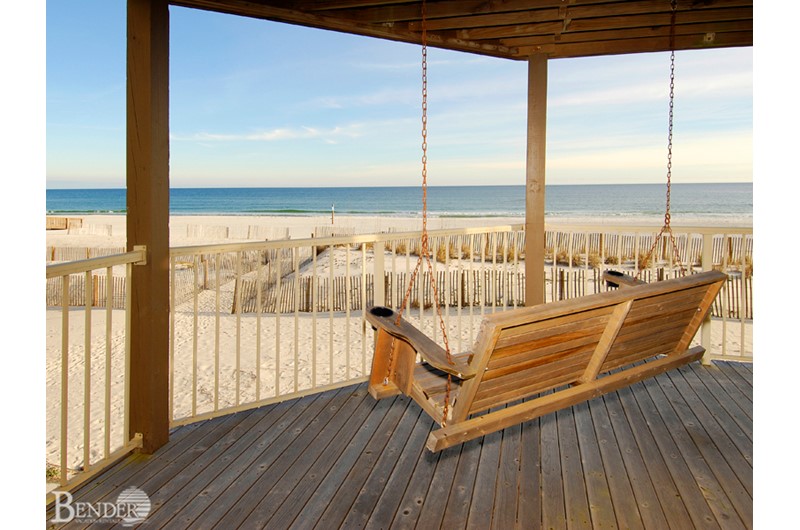 Relax and view the Gulf from your porch swing at Sandpiper Condos in Gulf Shores AL