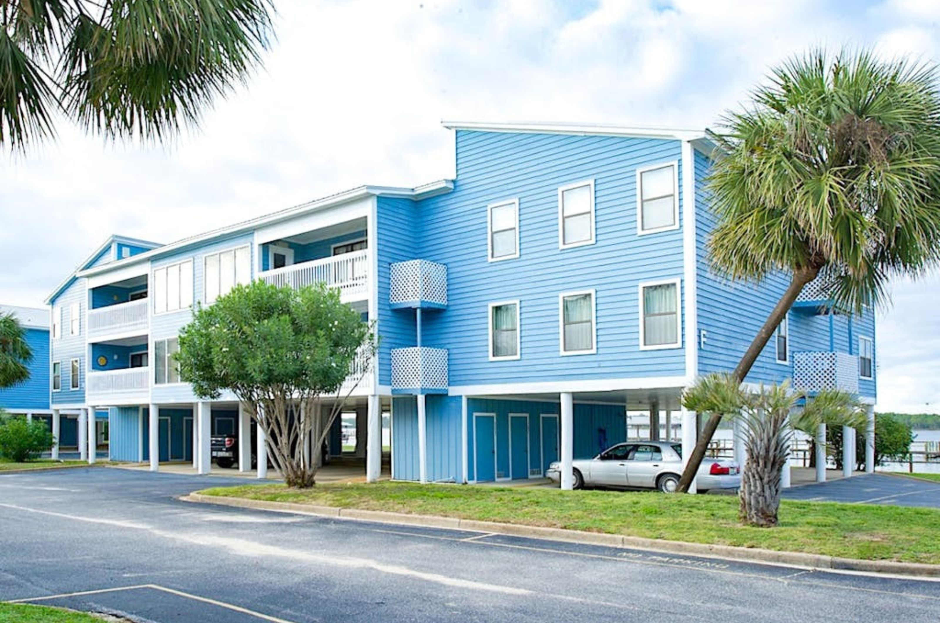 View from the street of a unit at Sea Oats in Gulf Shores Alabama 