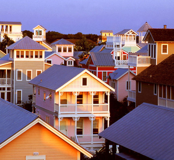 Seaside Florida at dusk