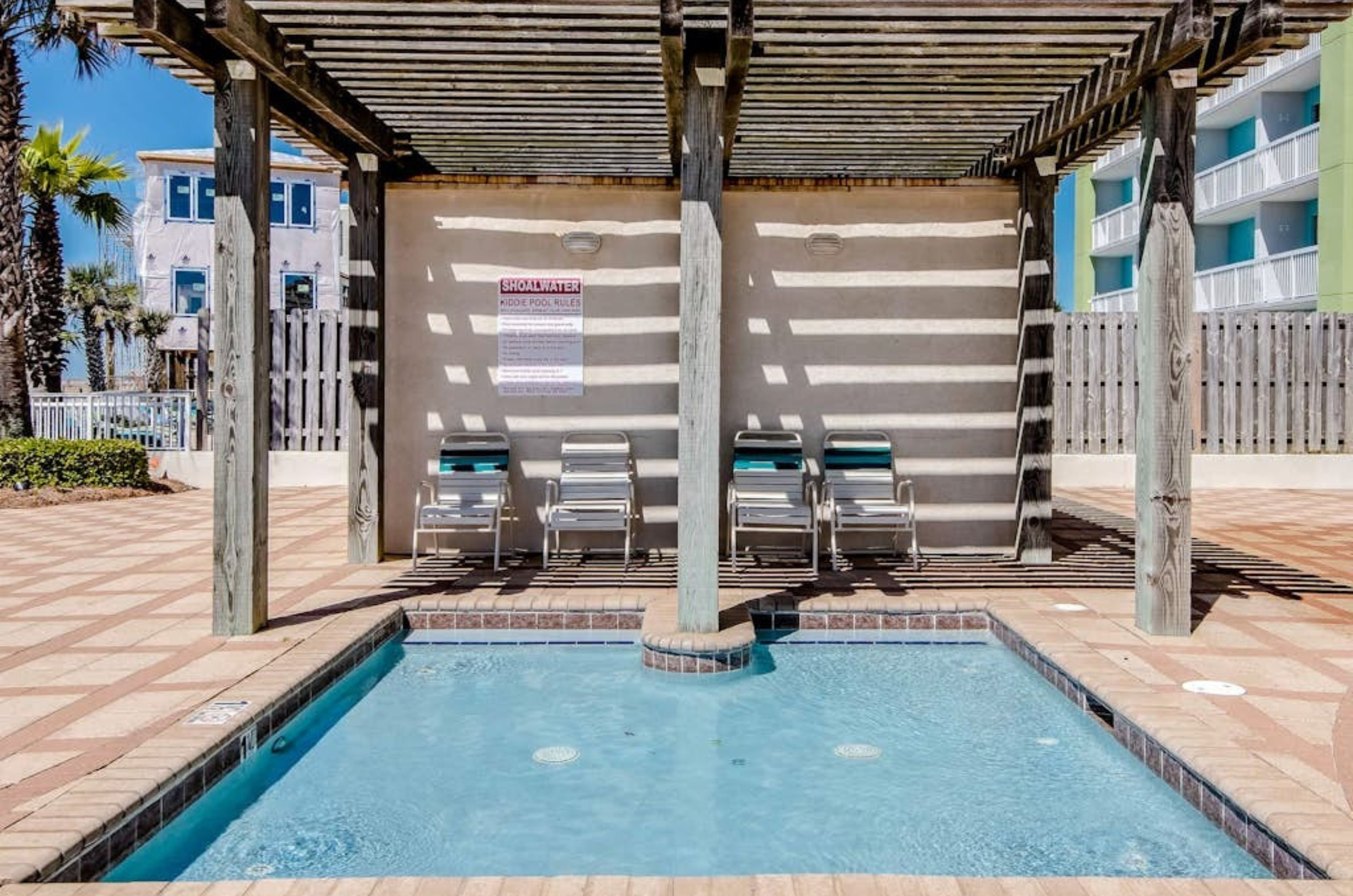 The outdoor children's pool at Shoalwater Condominiums in Orange Beach Alabama 
