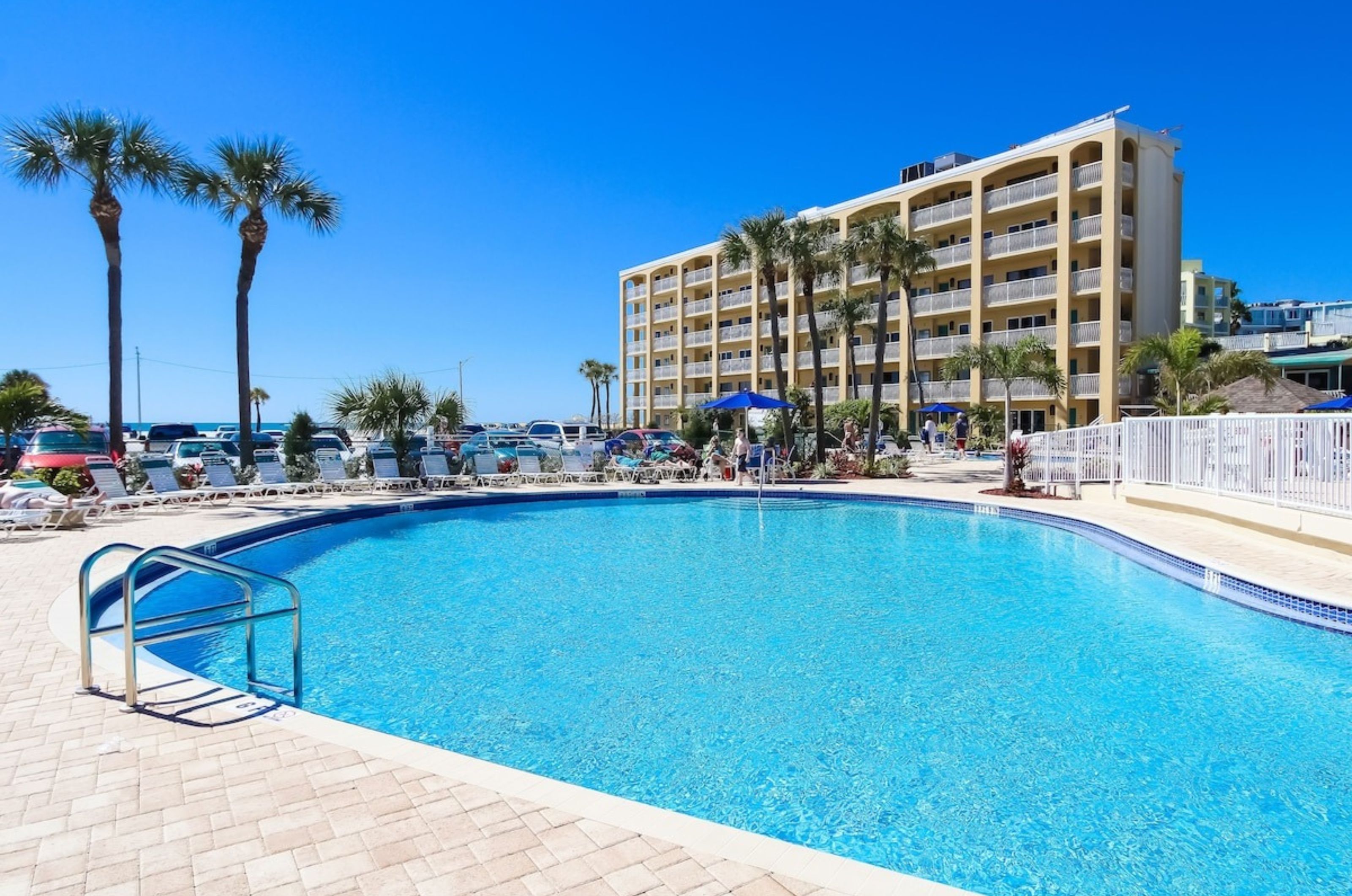 The exterior of Coral Reef Beach Resort in St. Pete Beach Florida