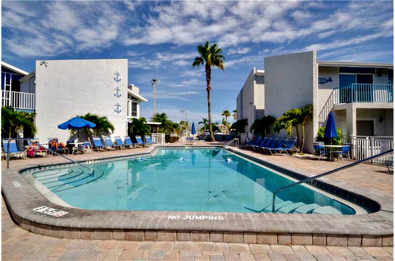 View of pool at Madeira Beach and Yacht Club in Madeira Beach FL