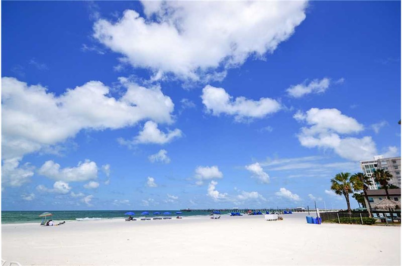 Expansive beach from Sea Rocket in N. Redington Beach Florida