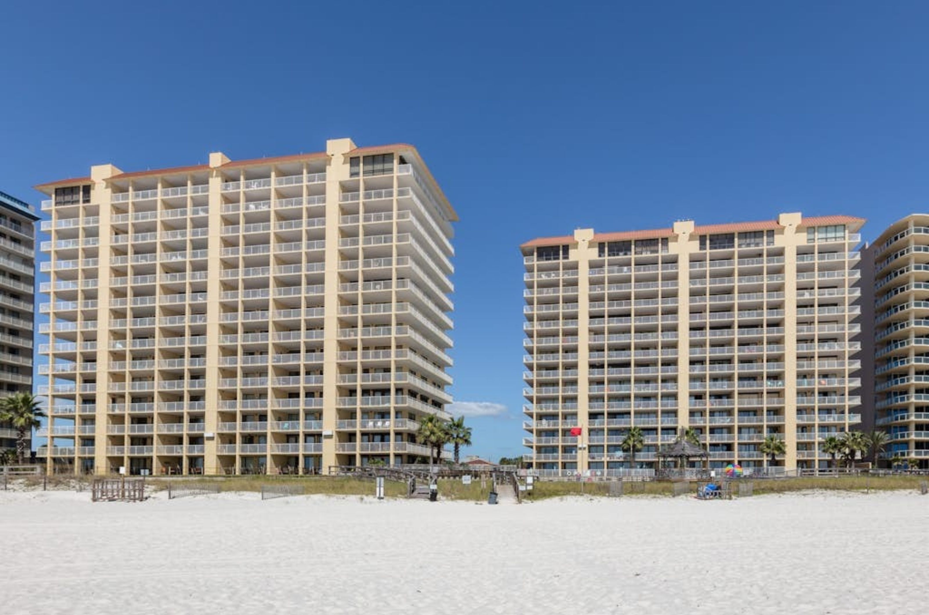 View from the beach of Summer House on Romar Beach