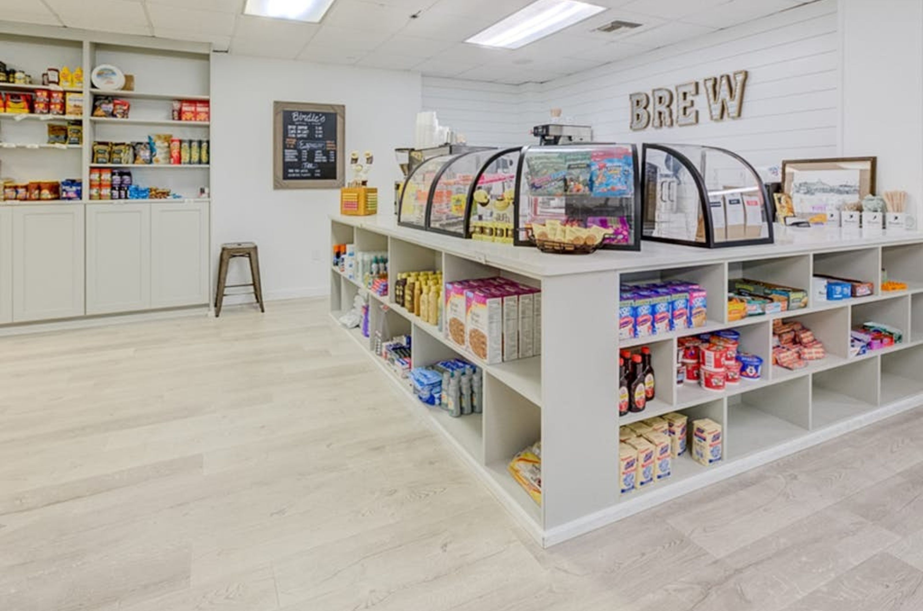 The cafe counter with snacks at SunDestin Beach Resort in Destin Florida 