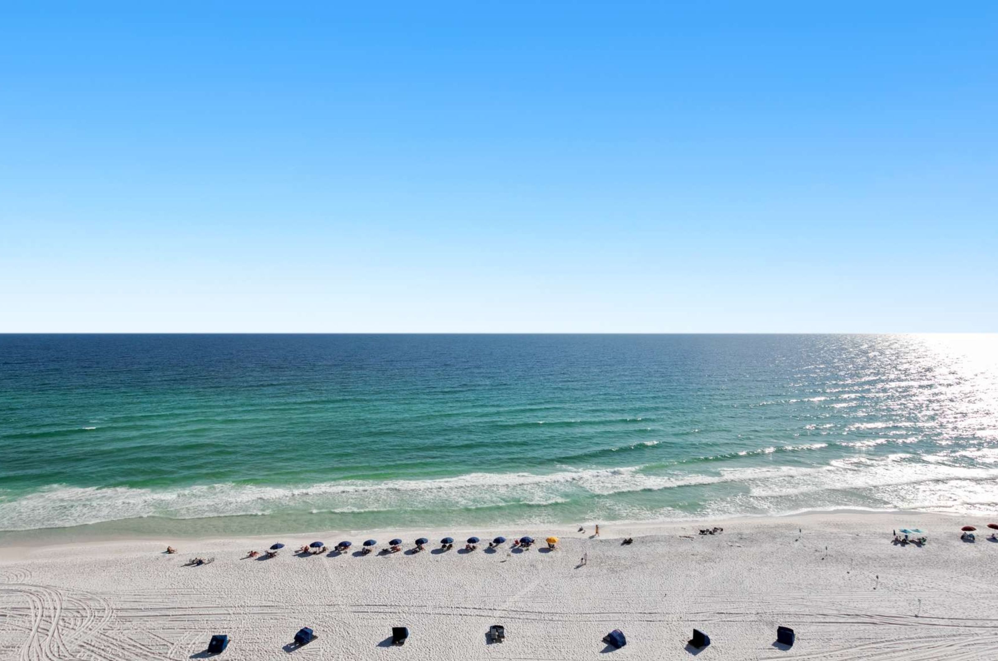 View of the Gulf and the beach from a private balcony at SunDestin Beach Resort