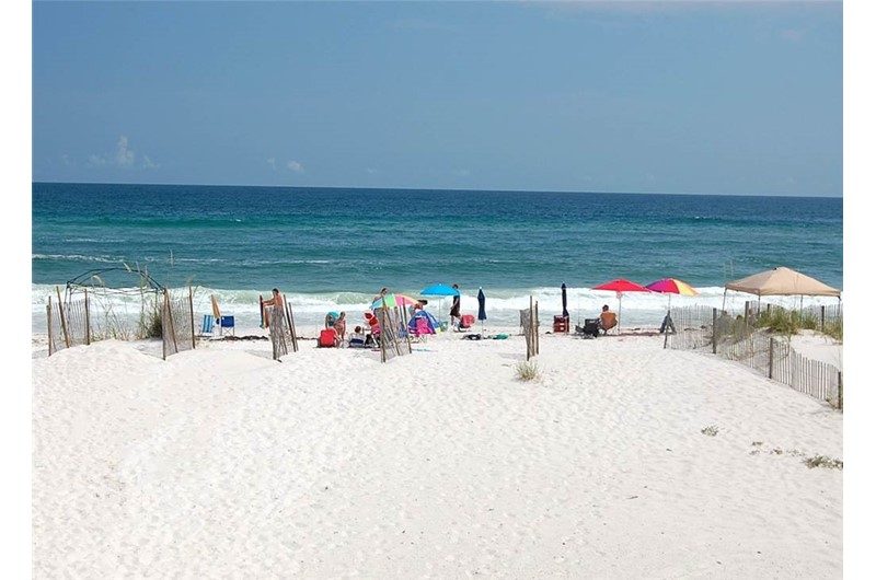 Enjoy the sugar white sands outside our door at Sundial in Gulf Shores AL