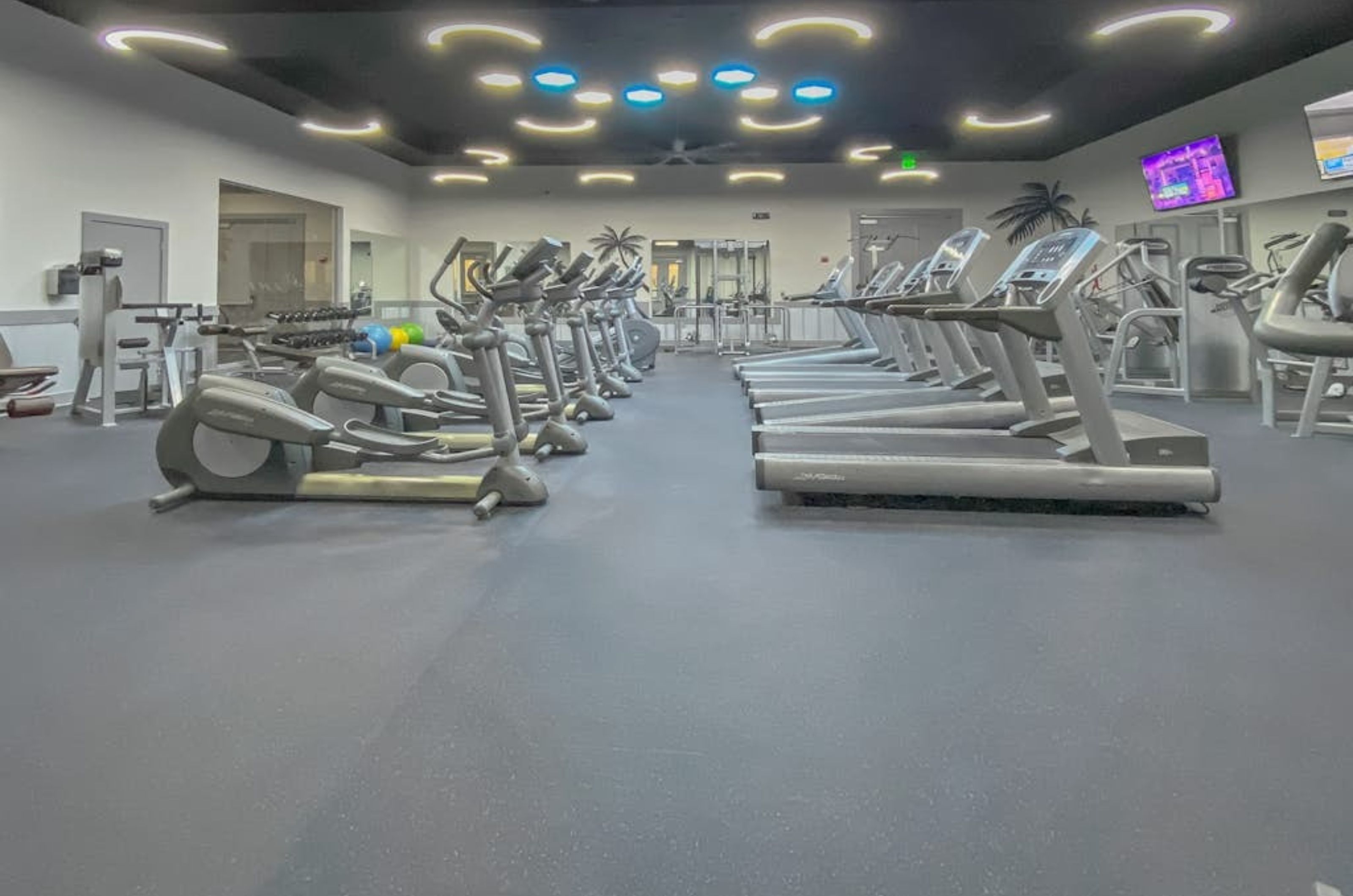 The on-site gym at the Palms of Destin in Destin Florida 