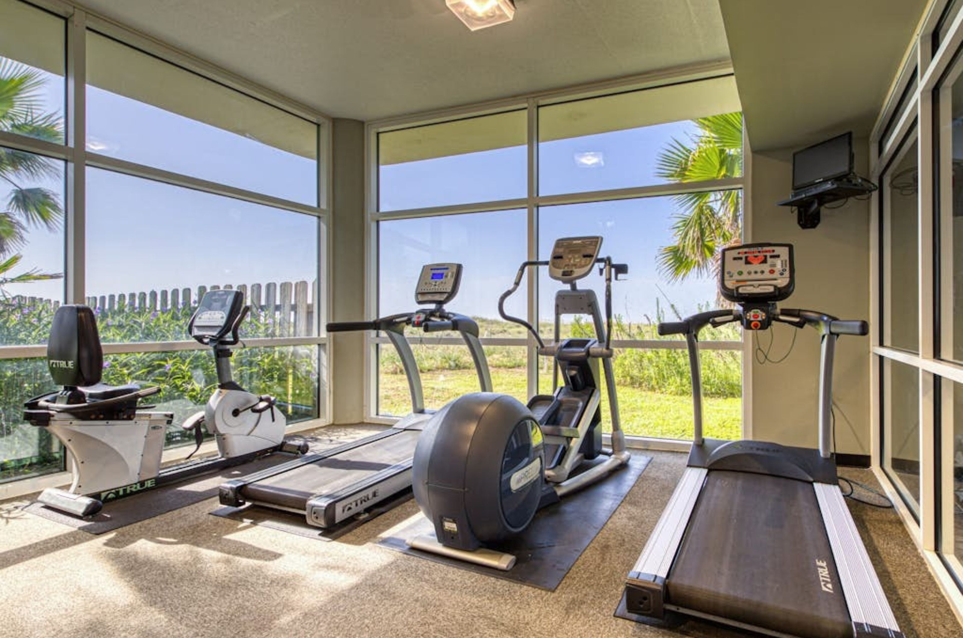 Cardio equipment in the fitness center at Tidewater in Orange Beach Alabama 