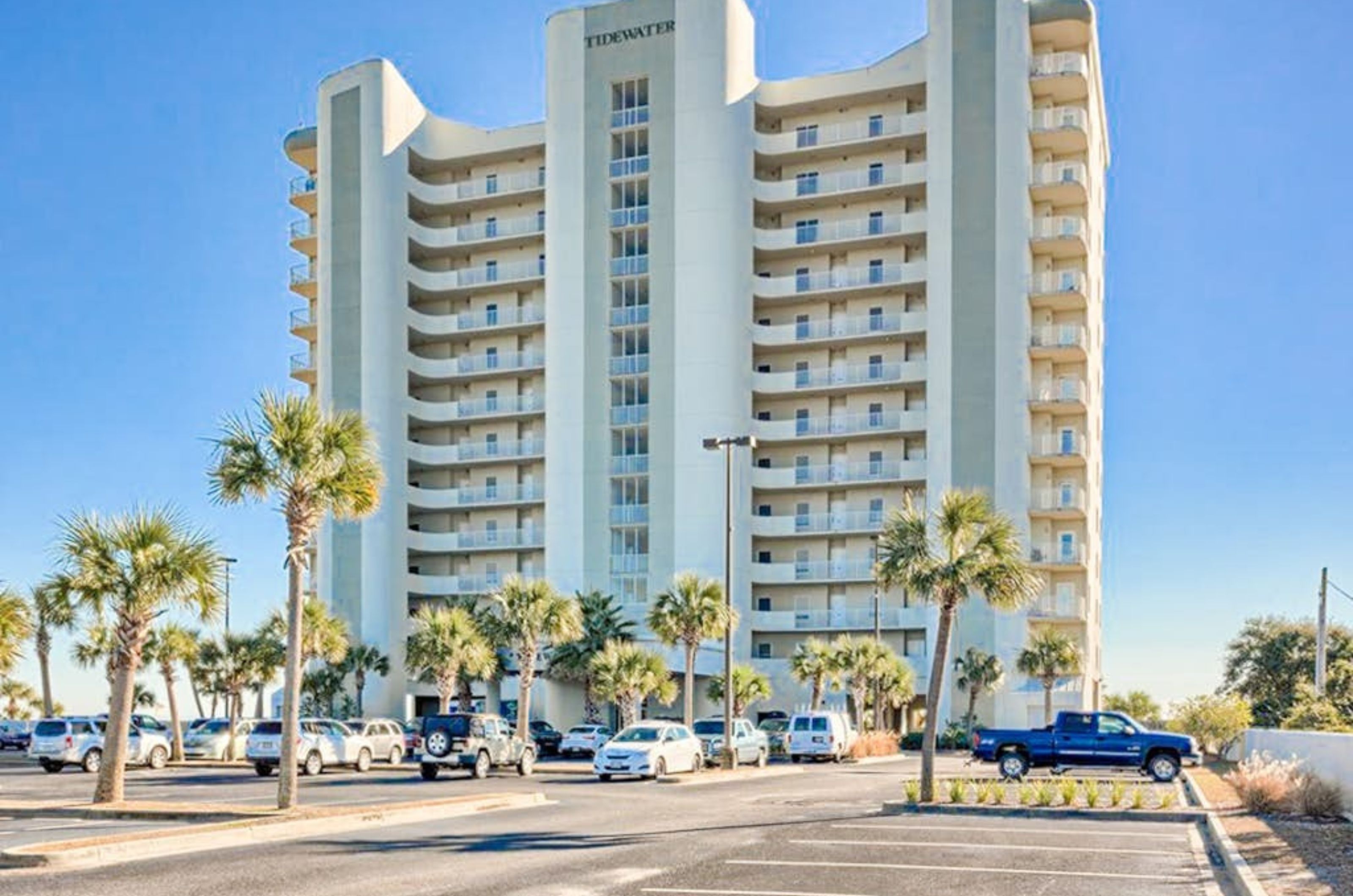 View from the street of Tidewater in Orange Beach Alabama 