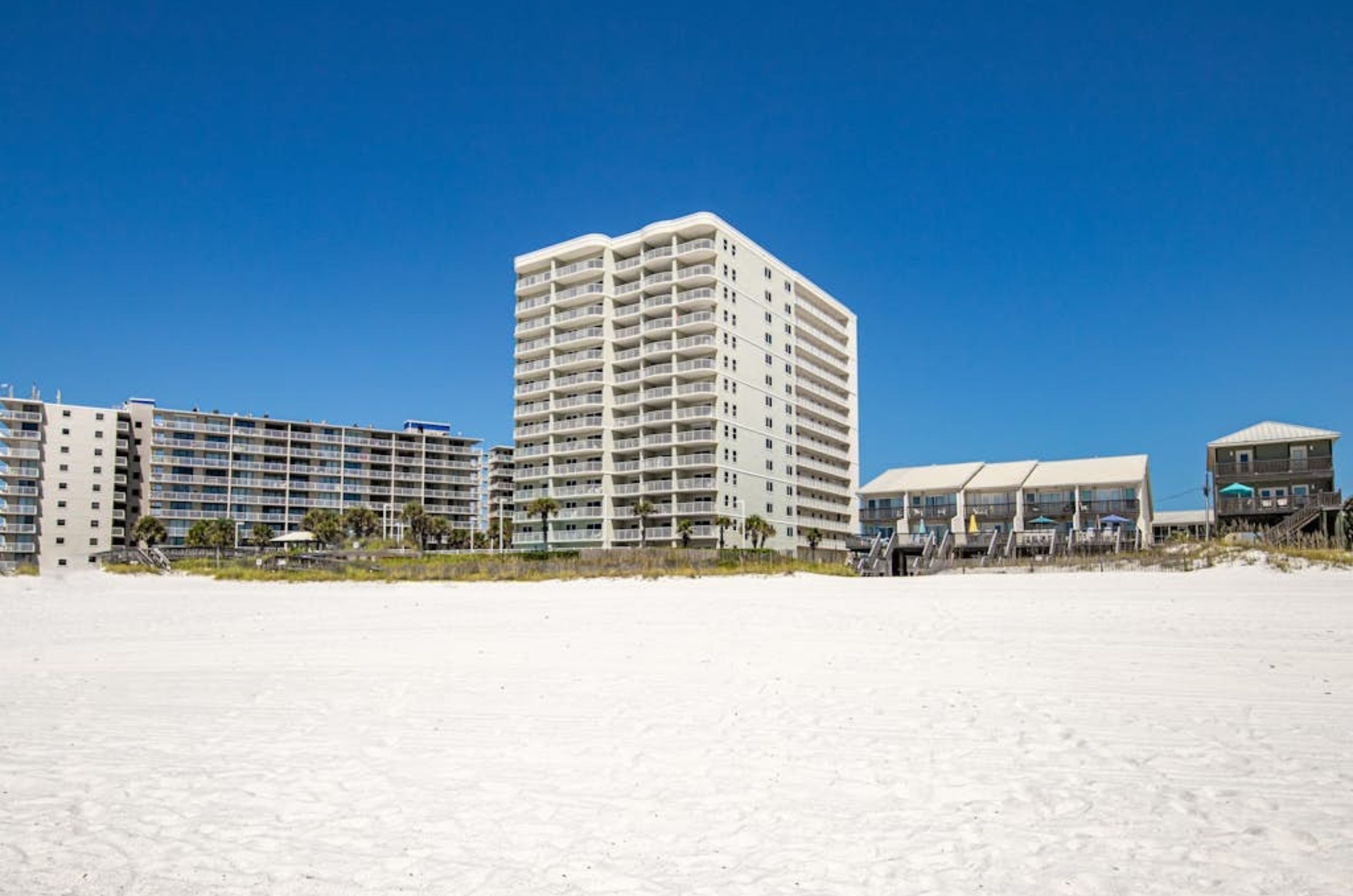 View from the beach of Tradewinds in Orange Beach Alabama 