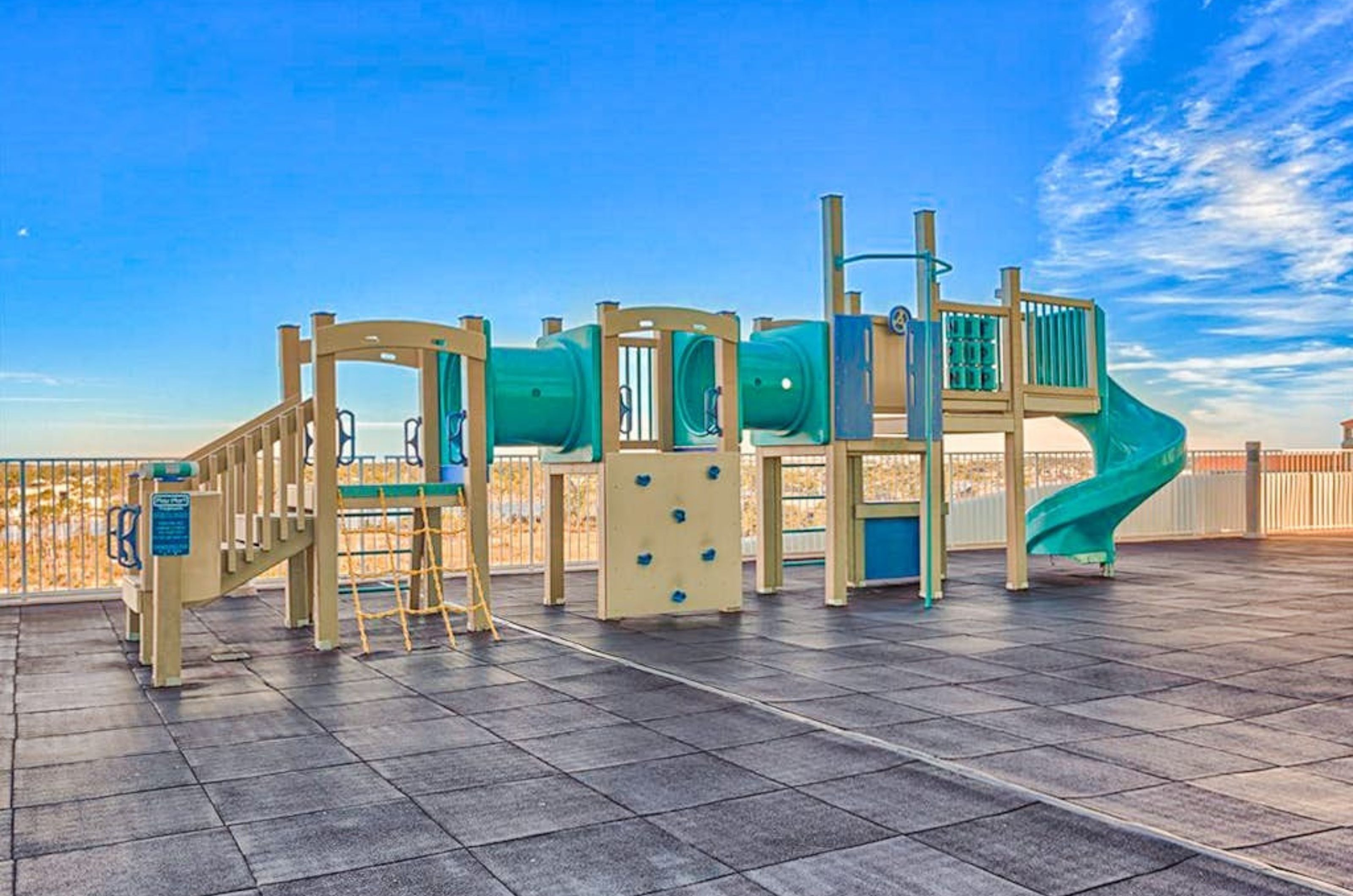 The beachside outdoor playground at Turquoise Place in Orange Beach Alabama	