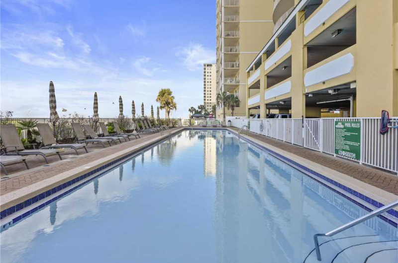 Beachfront pool at Twin Palms Condos in PCB