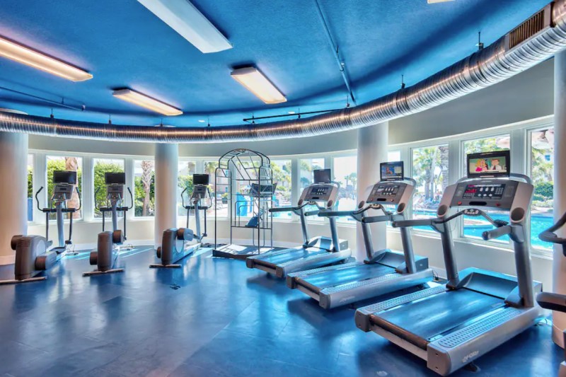 Waterscape Fitness Center Overlooking the Pool