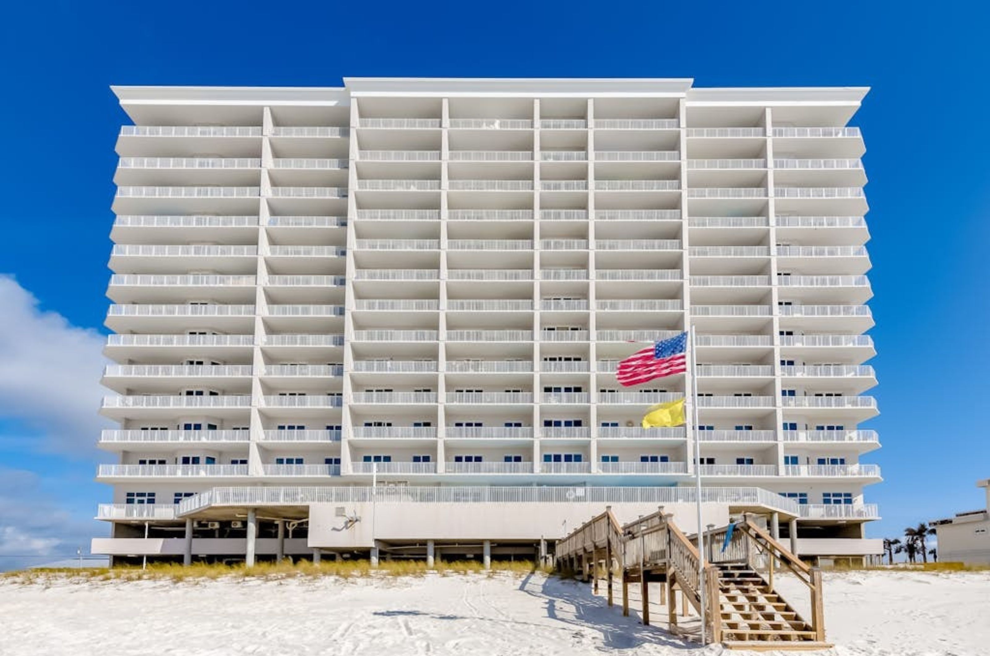 View from the beach of the Windemere in Perdido Key Florida